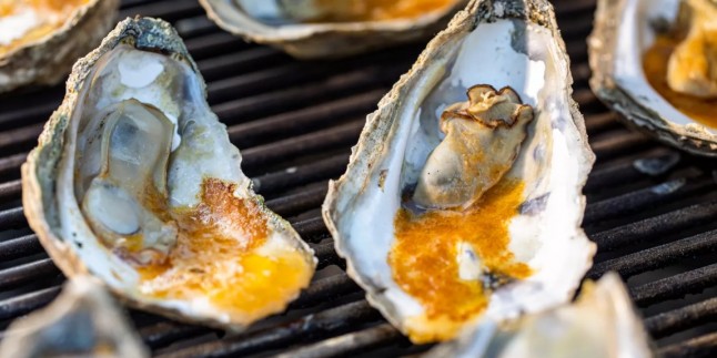 Grilled Oysters with Spicy Miso Butter