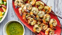 Grilled Shrimp with Chermoula (special sauce)